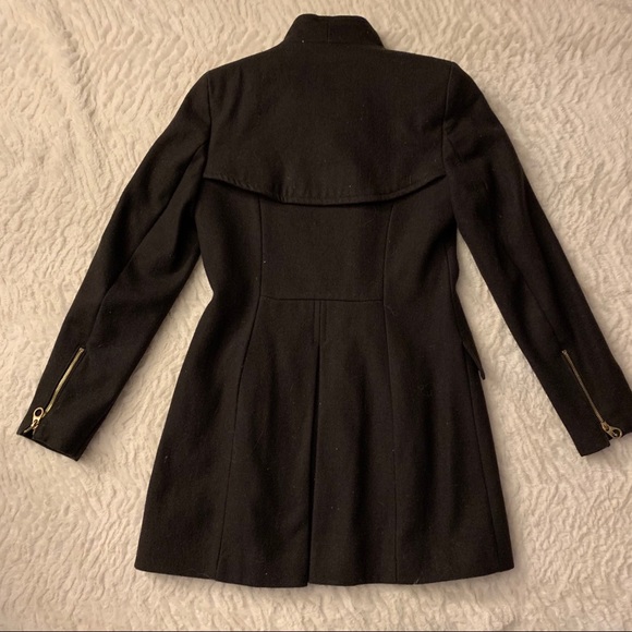Laundry By Design Black / Gold ZIP Pea Coat - Picture 2 of 5